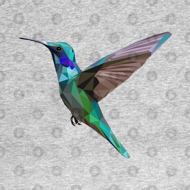 Hummingbird Low Poly Art by TheLowPolyArtist